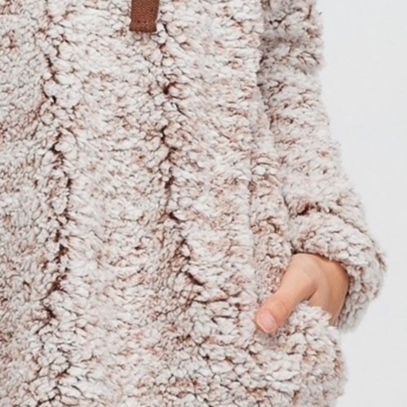 Faux Fur Teddy Pullover with Hood - Picture 7 of 7